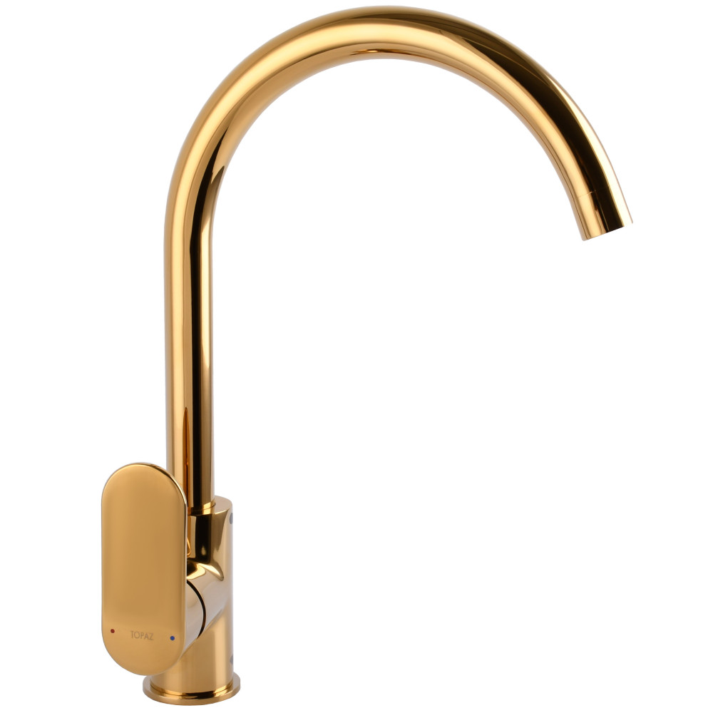 Змішувач для кухні TOPAZ BARTS TB 07403-H36-AU боковий S- D35 шланги 45см золото PVD
