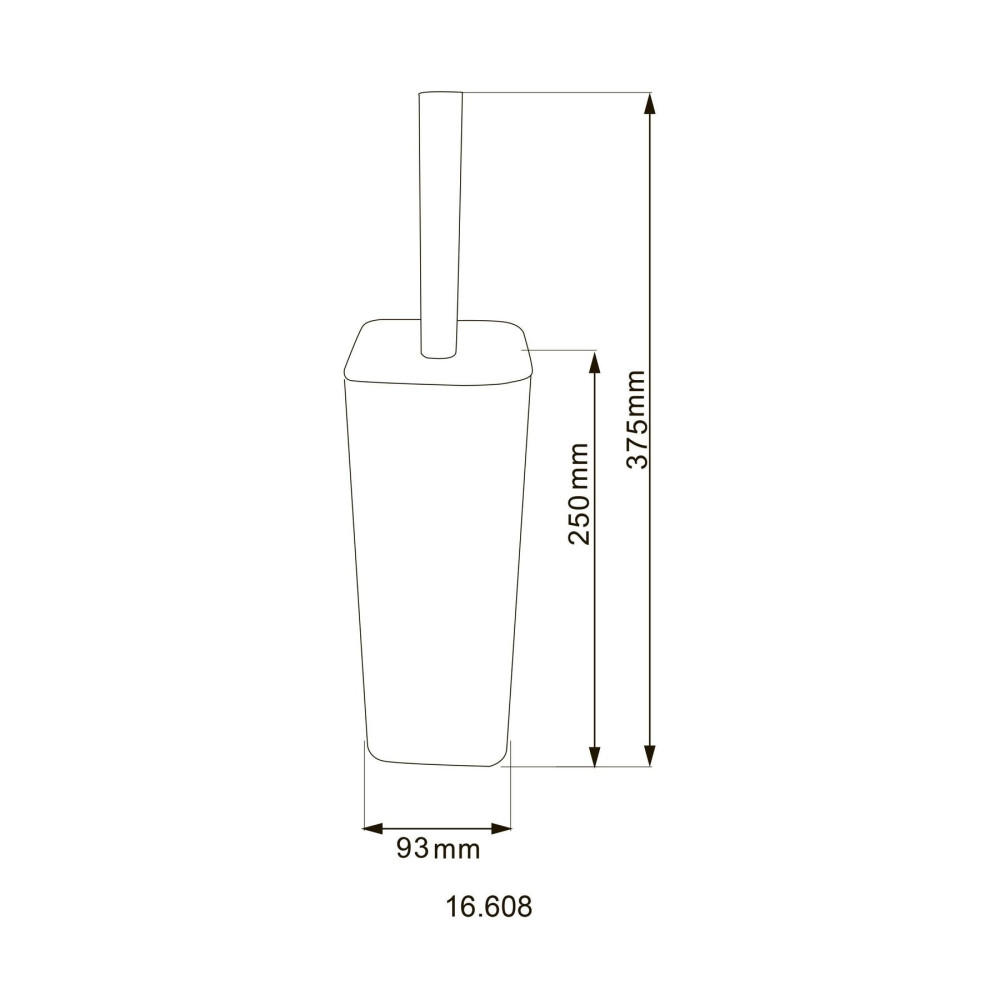 Йоржик підлоговий HOTEC 16.608 Квадратний Stainless Steel (L93xW93x(250-370) mm)