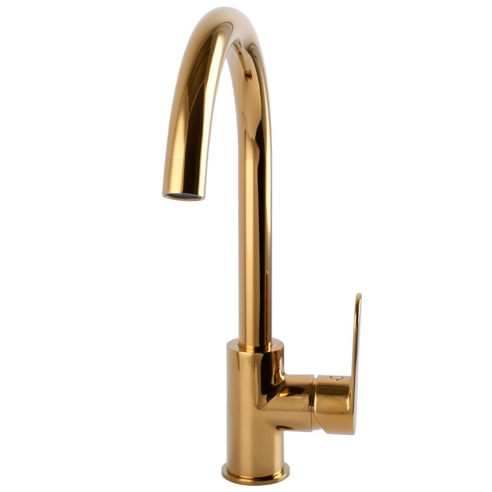 Змішувач для кухні TOPAZ BARTS TB 07403-H36-AU боковий S- D35 шланги 45см золото PVD