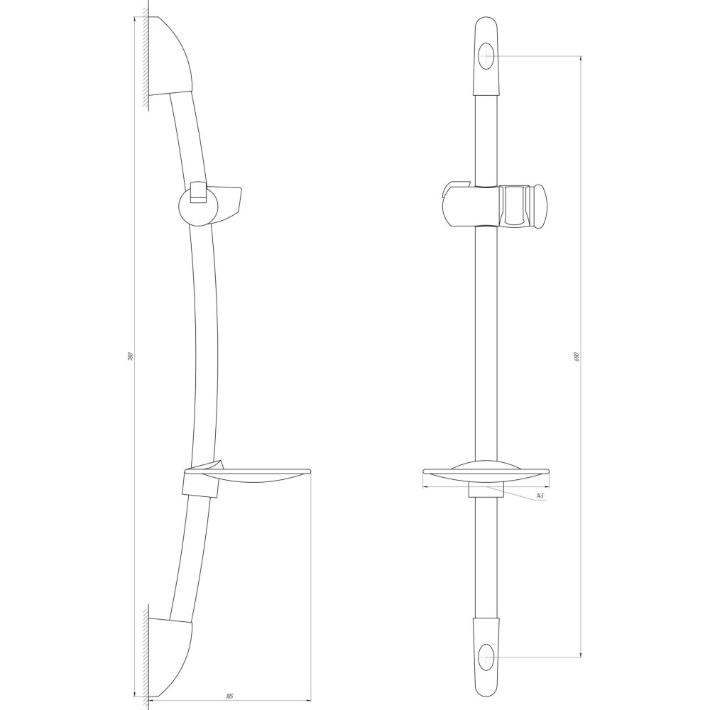 Душова стійка Globus Lux BT-106C