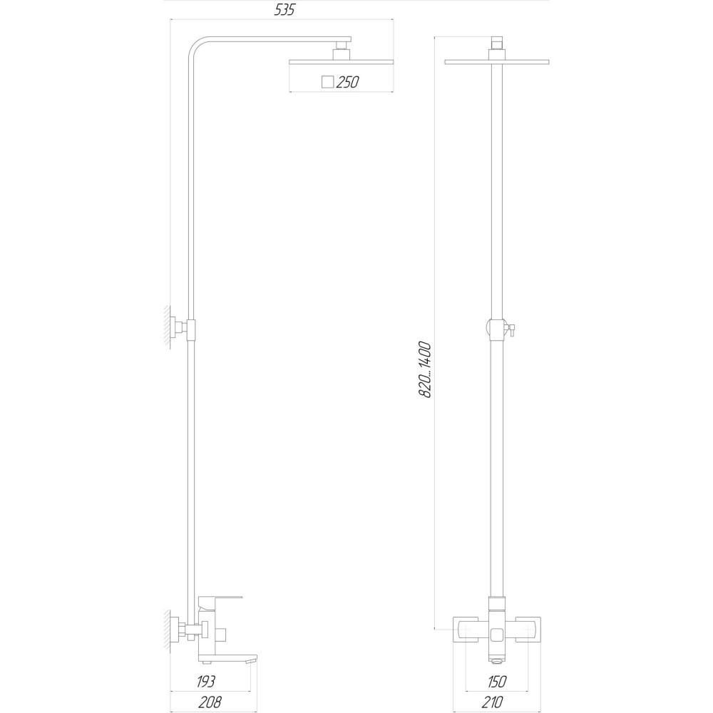 Душова система Globus Lux SICILIA VAN-SBQ-SH-02-304