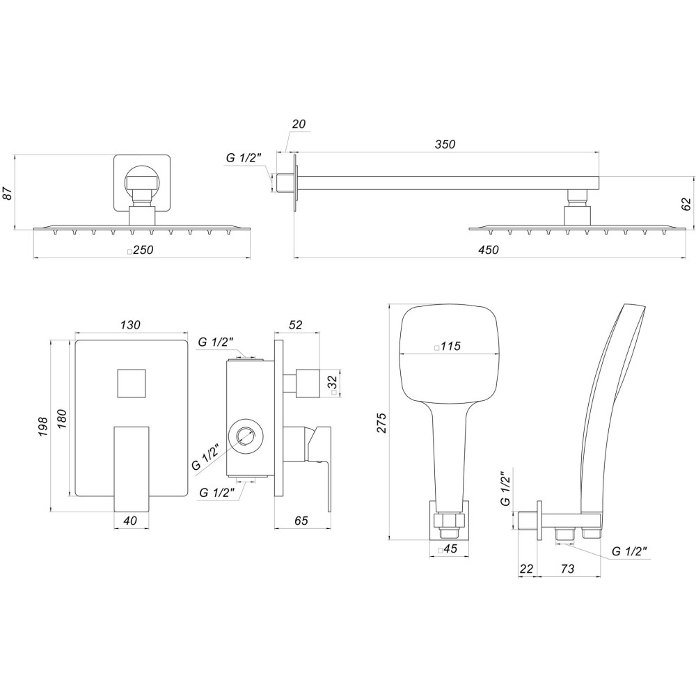Душова система Globus Lux GLM-205-GP-SMART