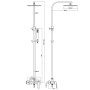 Душова система TOPAZ LEXI TL 21105-H57-BL