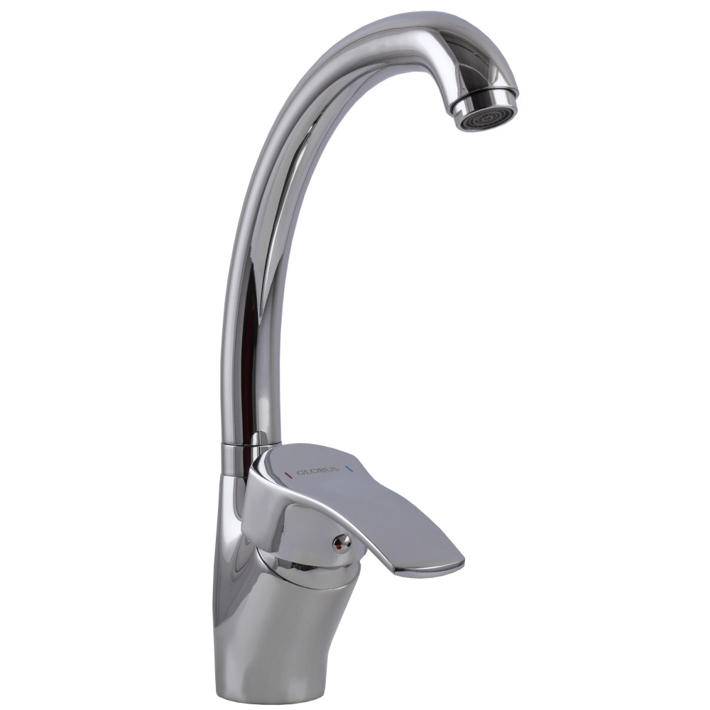 Змішувач для кухні Globus Lux QUEENSLAND GLQU-0203S-BIG боковий на ГАЙЦІ-(картридж Sedal)