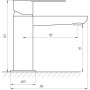 Змішувач для умивальника TOPAZ BARTS TB 07202-H36, Шланги TAQ-M1055