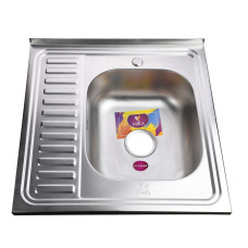 Мийка кухонна накладна прямокутна 600х600х180 Decor Right MR 6060 R D Mira