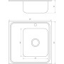 Мийка кухонна накладна прямокутна 600х600х180 Decor Right MR 6060 R D Mira
