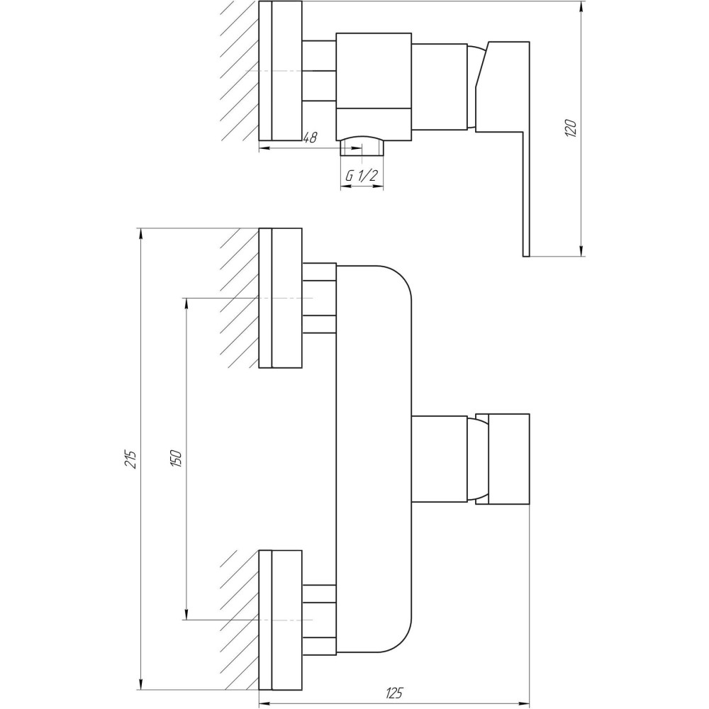 Змішувач для душу Globus Lux Milano GLM-0105N