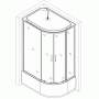 Душовий бокс асиметричний лівий OBRA H120GBSL (H120BL) BRAVO (3уп.)