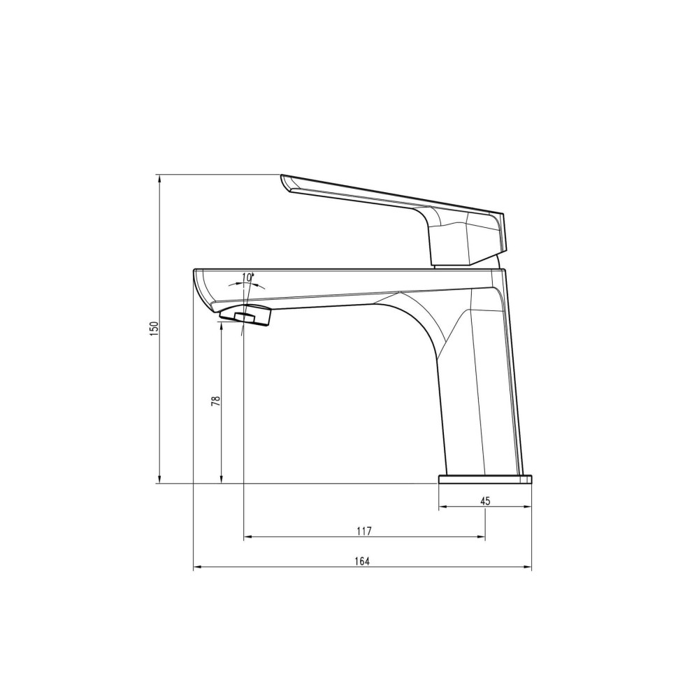 Змішувач для умивальника TOPAZ LEXI TL-21201-H57-0, Шланги TAQ-M1055