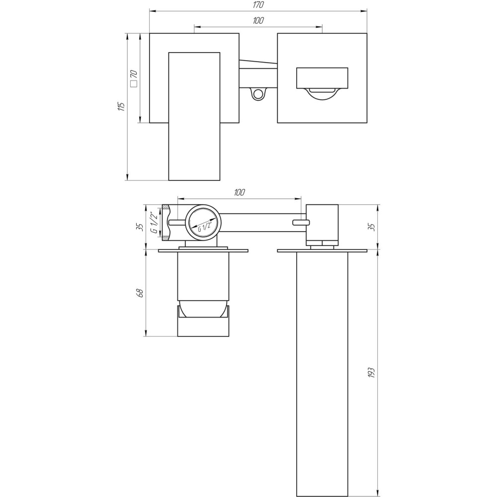 Змішувач для умивальника TOPAZ LEXI TL 21235-H57A-BL