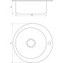 Мийка кухонна врiзна кругла 510х160 Satin MR 510 E 0,6 mm Mira