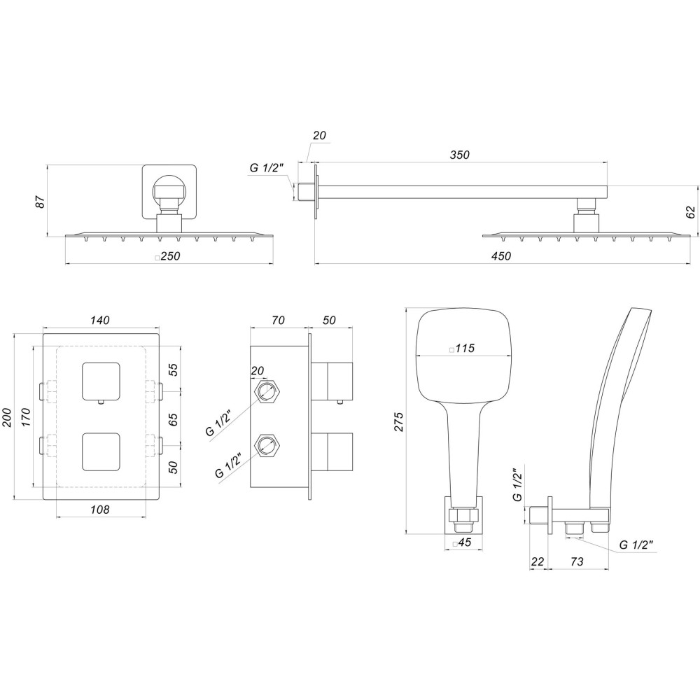 Душова система Globus Lux GLM-405-BB-TT-SMART