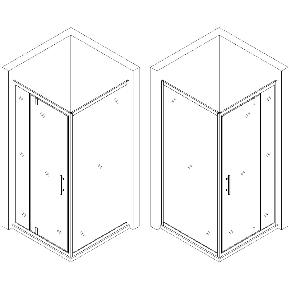 Душова кабіна квадратна без піддона MORAVA N90TB (N90BT) BRAVO (1уп.)