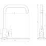 Змішувач для кухні Globus Lux ALPEN SBT1-203L-BB