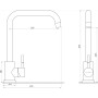 Змішувач для кухні EcoMIX ALPEN AISI-203L-WH