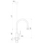 Змішувач для кухні Domino ELLIPSE DCC-203SA-B01
