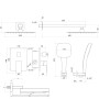 Душова система Globus Lux GLM-305N-BB-SMART вбудована на три споживача,поворот. вилив,Чорний мат