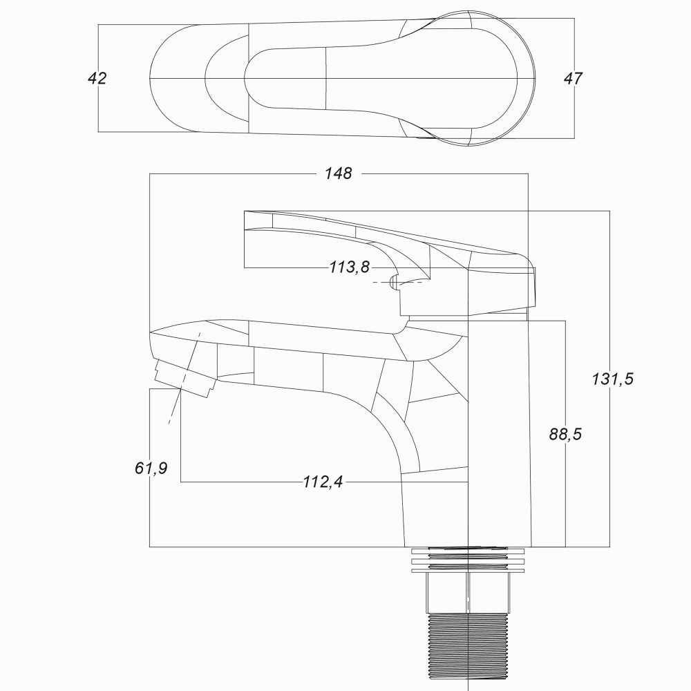 Змішувач для умивальника Globus Lux Solly GLSO-0401HL