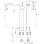 Змішувач для умивальника TOPAZ MODERNO TMD-33203-H78