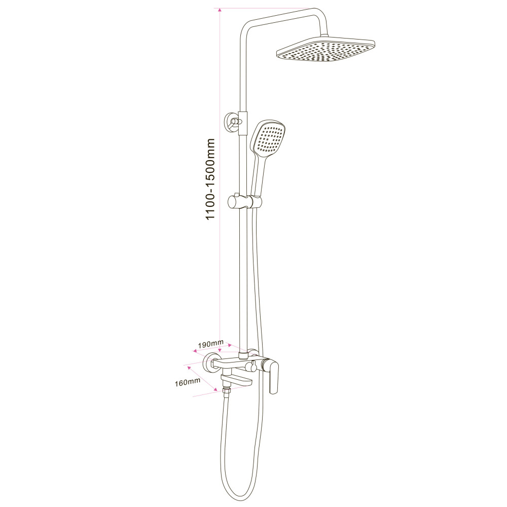 Душова система Globus Lux LAGUNA GLA-0002NE