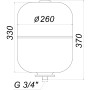 Гідроакумулятор зі змінною мембраною 19л Zilmet HY-PRO 10bar, білий ( 11H0001900 )