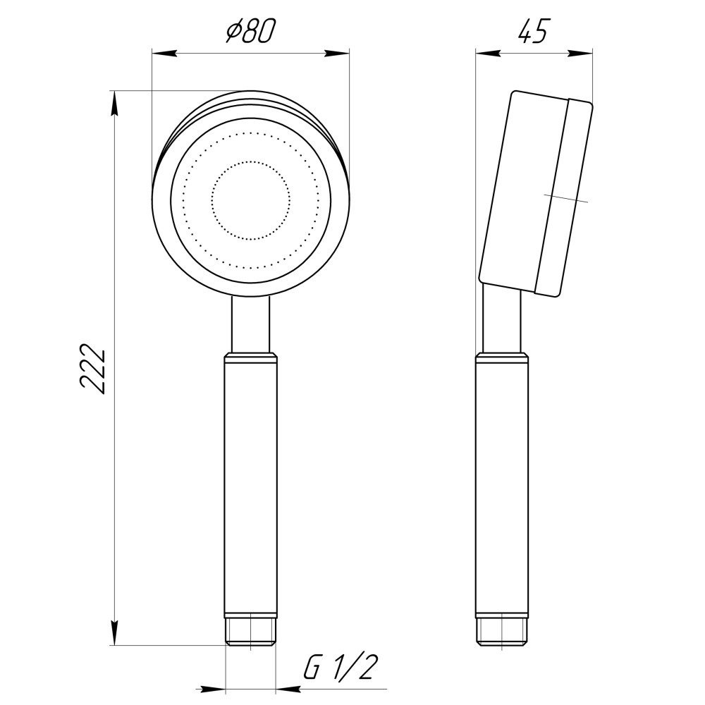Душова лійка Globus Lux SUS-008H (7324900090)