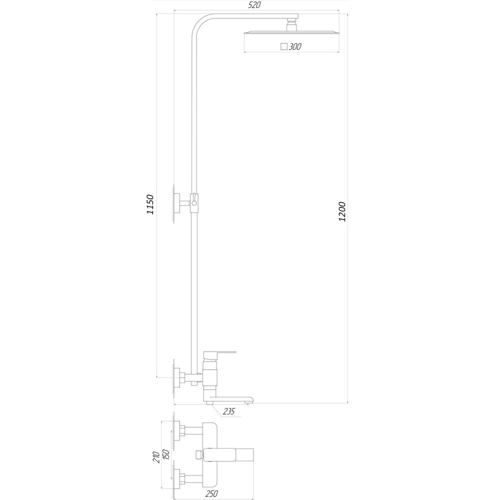 Душова система Globus Lux MILANO GLM-0007