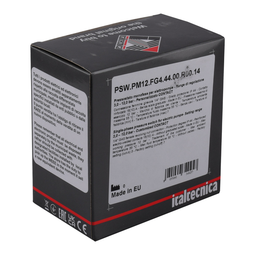 Реле тиску Italtecnica  PM-12 G