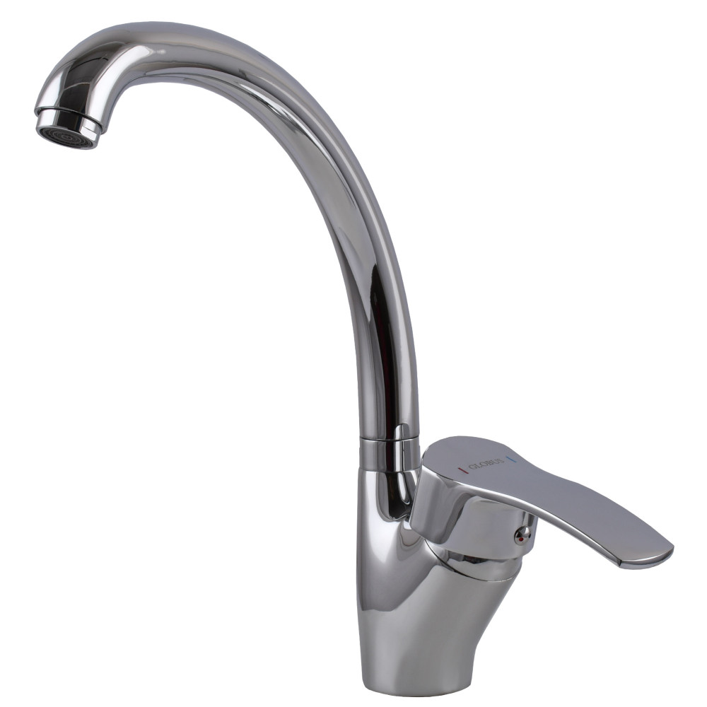 Змішувач для кухні Globus Lux QUEENSLAND GLQU-0203S-BIG боковий на ГАЙЦІ-(картридж Sedal)