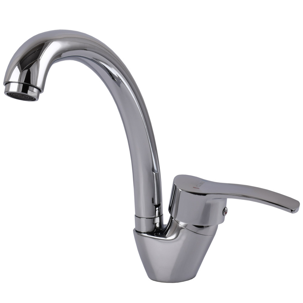 Змішувач для кухні Globus Lux QUEENSLAND GLQU-0203S латунь на гайці(картридж Sedal)