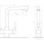 Змішувач для кухні під осмос Globus Lux LAZER GLLR-0888-FRANKE