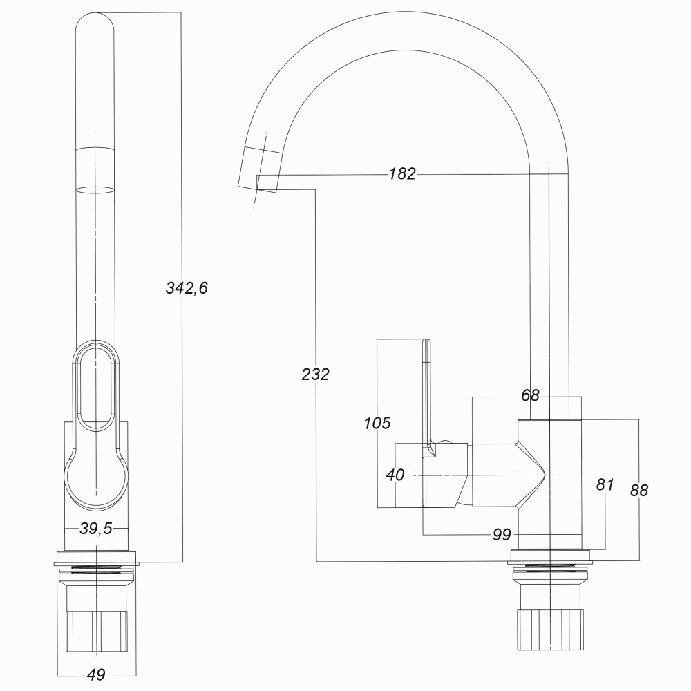 Змішувач для кухні Globus Lux Dolly GLD-0203L