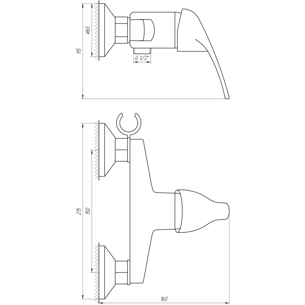 Змішувач гігієнічний Globus Lux SOLLY GLSO-0206N