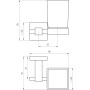 Стакан одинарний Globus Lux SQ 9409 SUS304