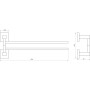 Тримач рушників Globus Lux SQ 9431-2  SUS304