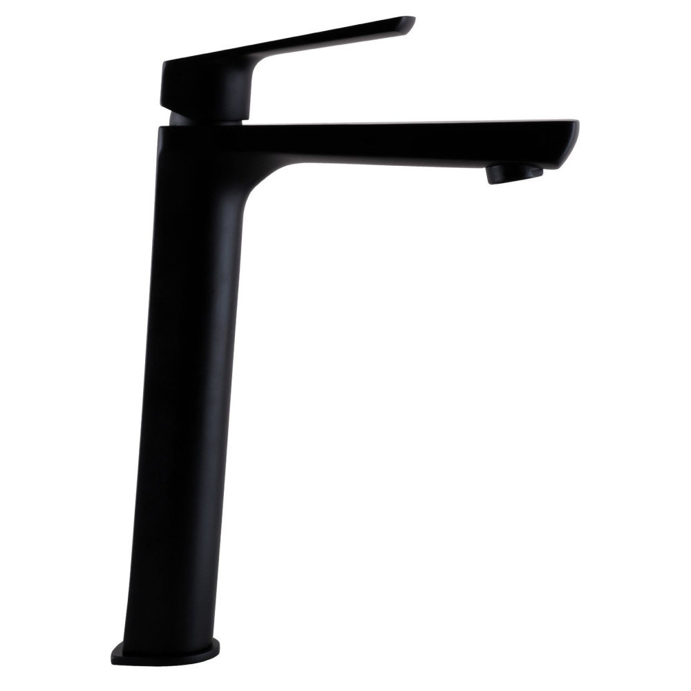 Змішувач для умивальника TOPAZ LEXI TL 21203-H57-BL високий,Чорний мат.,шланги TAQ-M1055,D25