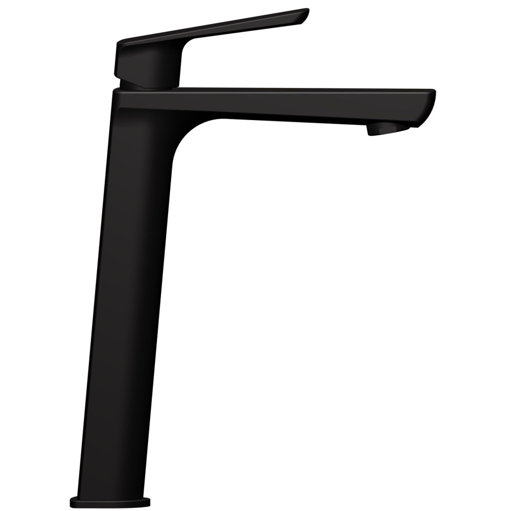 Змішувач для умивальника TOPAZ LEXI TL 21203-H57-BL високий,Чорний мат.,шланги TAQ-M1055,D25