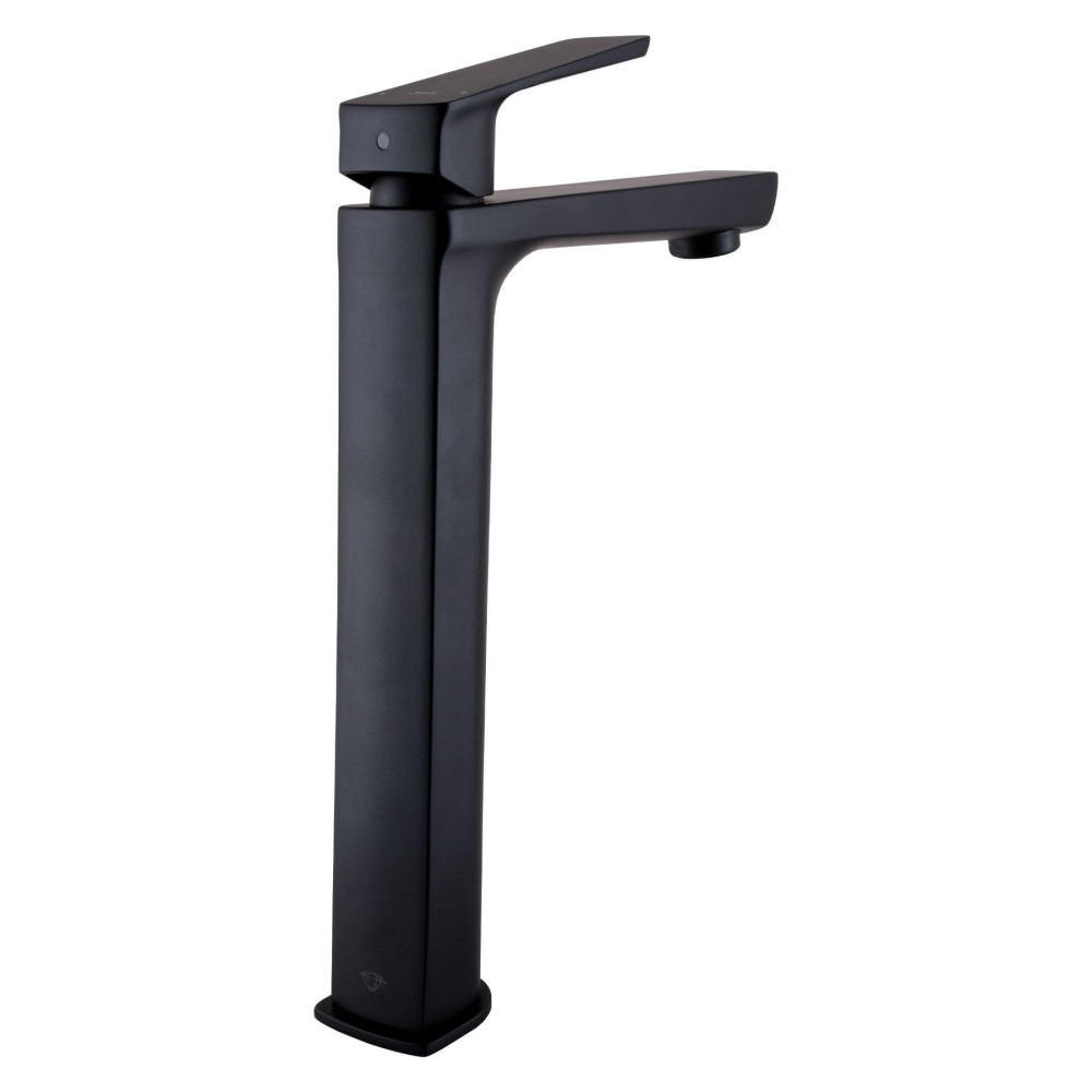 Змішувач для умивальника TOPAZ LEXI TL 21203-H57-BL високий,Чорний мат.,шланги TAQ-M1055,D25