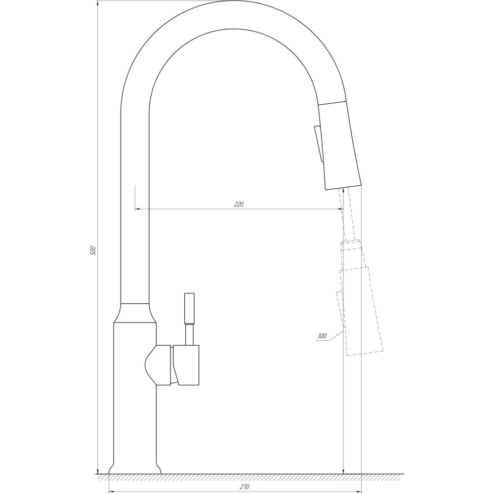 Змішувач для кухні Globus Lux ALPEN SBT1-2033