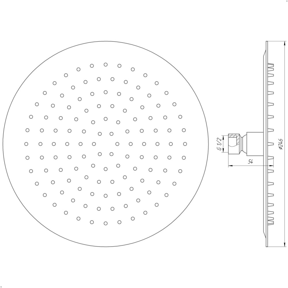 Душова лійка Globus Lux ST-0250-R-BB
