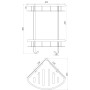 Полка подвійна кутова Globus Lux BS8422