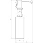 GS8444-Дозатор рідкого  мила Врізний для кухні ГРАФІТ (Сірий) Мат. НЕРЖ-SUS304-(Globus Lux)
