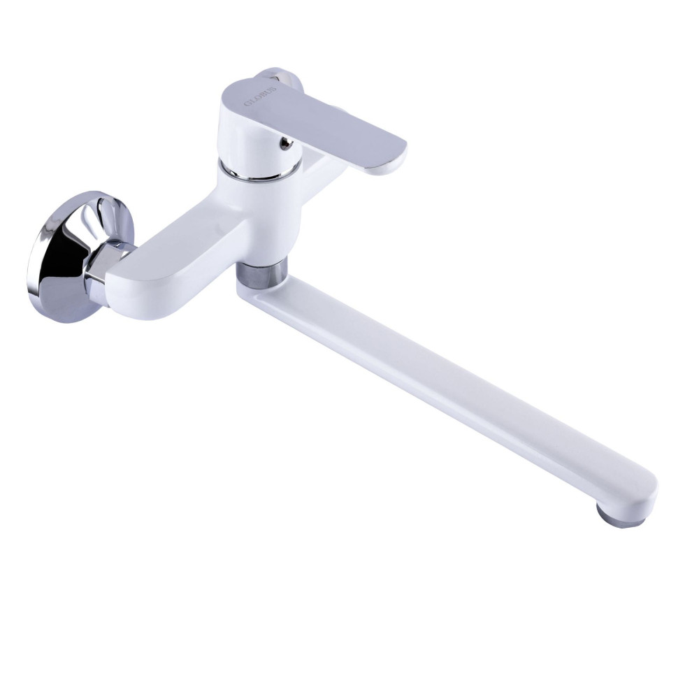 Змішувач для кухні зі стіни Globus Lux Laguna GLA-0104-7-WHITE