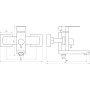 Змішувач для ванни Globus Lux Sorento SQ-102NHR
