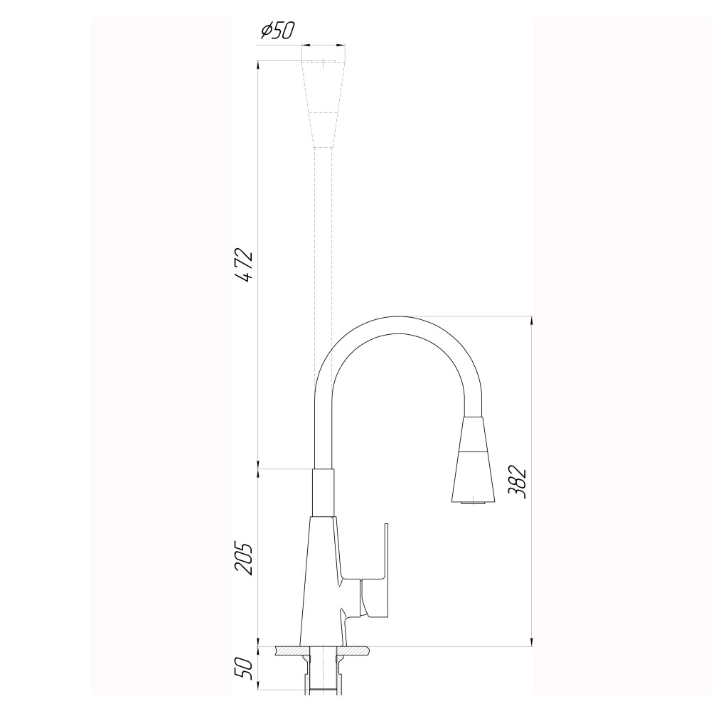 Змішувач для кухні DOMINO Dionis DDD-203SM-BR-R10