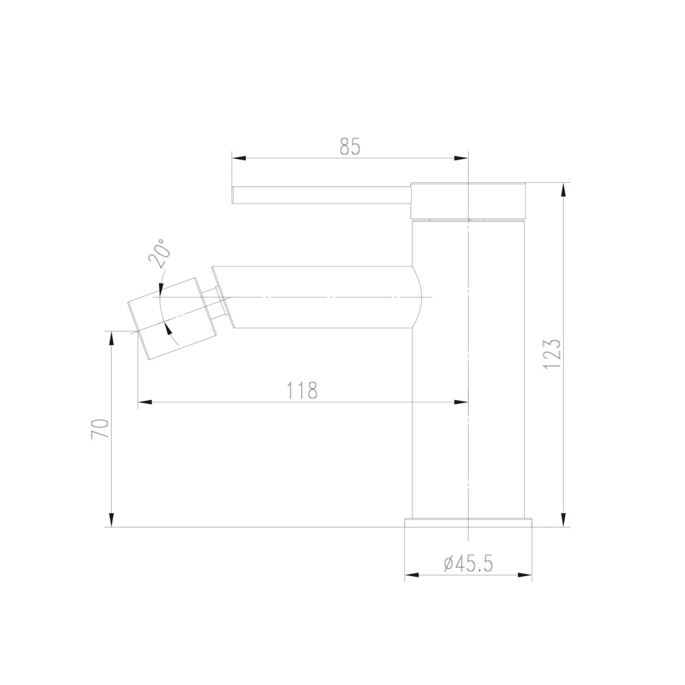 Змішувач для біде TOPAZ LOFT TLF 32601-H75-C