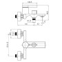 Змішувач для ванни TOPAZ Moderno TMD-33101-H78A