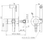 Змішувач гігієнічний TOPAZ MODERNO TMD-33106-H78A