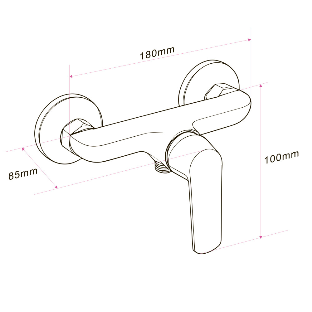 Змішувач для душу Globus Lux Laguna GLA-0105N